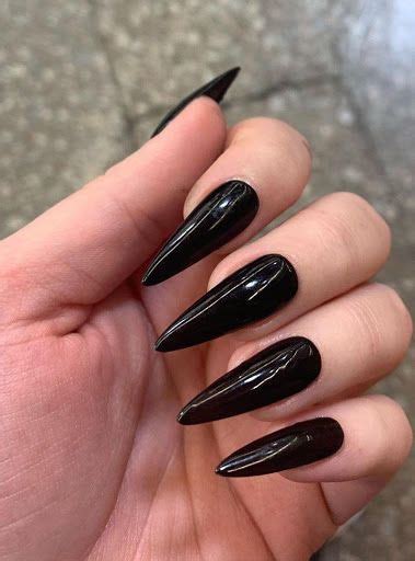 long black nails black stiletto nails black acrylic nails pretty acrylic nails best acrylic