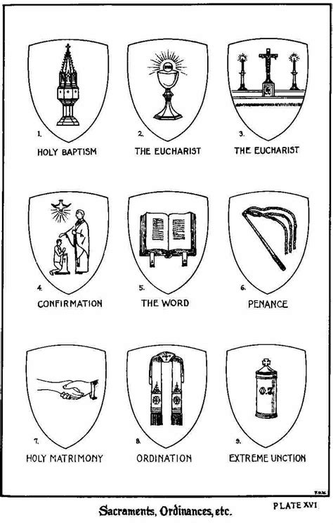 Catholic Symbols For The 7 Sacraments Illust By Sister Ma Justina