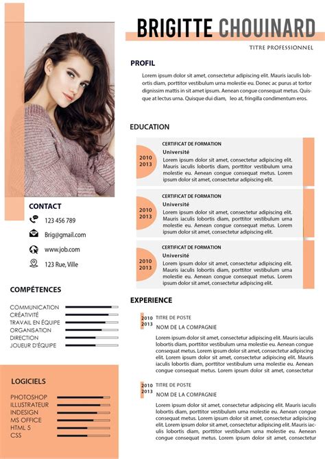 CV Original Personnalisable Emploi Et Formation