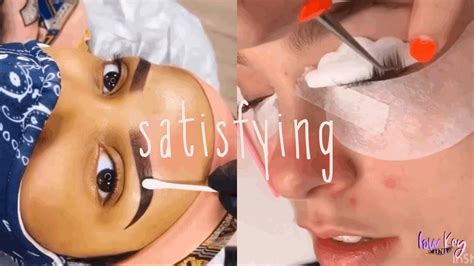 Satisfying Eyebrow And Lashes Treatments Compilation Low Key