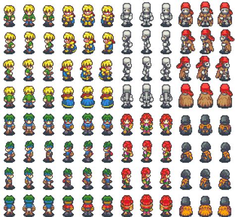 Pixel Character Sprite Sheet Here S A Typical Canvas Set Up For A 16