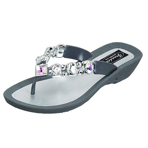 Grandco Deluxe Sandals Grey Size 06 Eliving Essentials Quality
