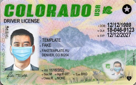 Colorado Driver License Psd New 2022 Fake Templateto