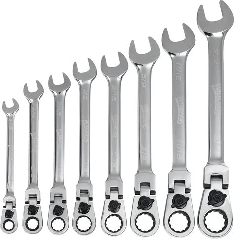 Jh Williams Ws 1168rcf 8 Piece Reversible Flex Head Ratcheting