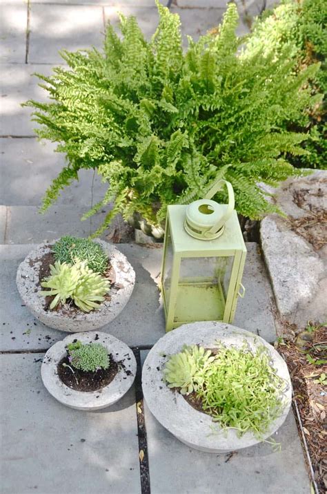 Concrete planters and garden ornamentation are a wonderful addition to the outdoor setting then, when you find how addicting this craft is, take it easy on me for suggesting it. DIY Concrete Garden Planters