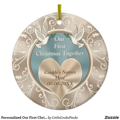Personalized Our First Christmas Together Ceramic Ornament Zazzle