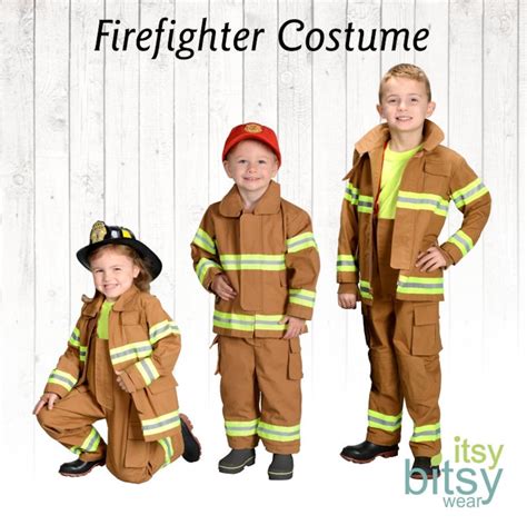 Halloween Costume Kids Firefighter Costume Personalized Fireman Outfit