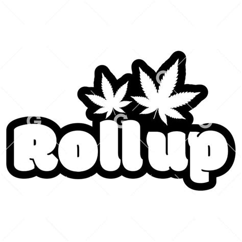 Weed Pot Leaf Roll Up Decal Svg Svged