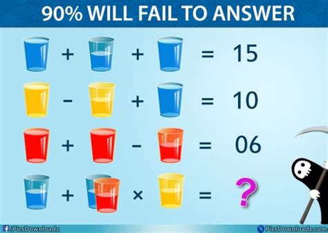 These are available at a variety of difficulty levels with answers for teachers! The Red, Blue and Yellow Drinking Glass Puzzle - Genius ...