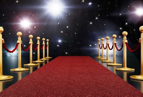 Laeacco 10x7ft Bright Red Carpet Stage Vinyl Photography