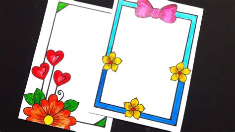 Flower Border Design Drawing Easy Designs To Draw Designs For