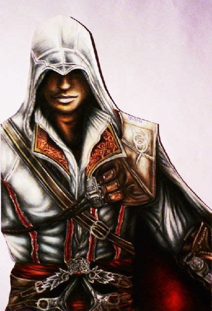 Ezio Auditore Assassins Creed 2 Color Drawing By Polaara Assassins