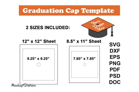 Graduation Cap Size Template