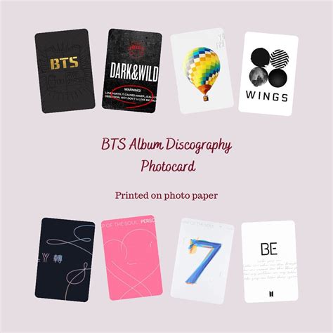 Fanmade Bts Album Discography Photocards Etsy Australia