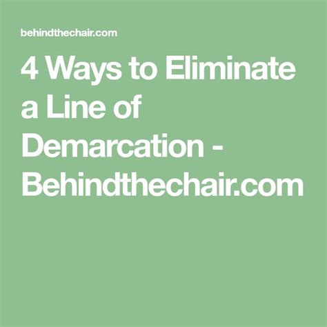 4 Ways To Eliminate A Line Of Demarcation Eliminate Line Life