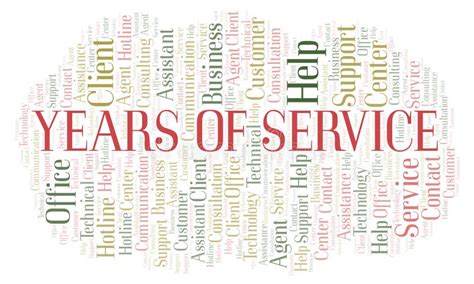 Years Of Service Word Cloud Stock Illustration Illustration Of