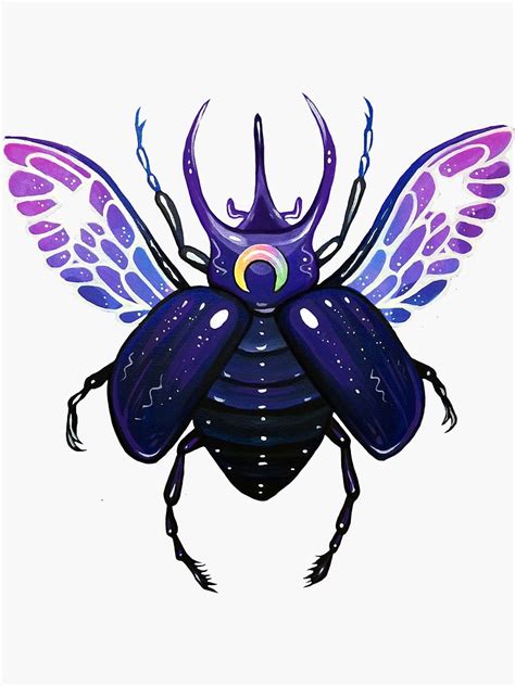 Purple Beetle Sticker For Sale By Bethany Dobson In 2023 Beetle Art