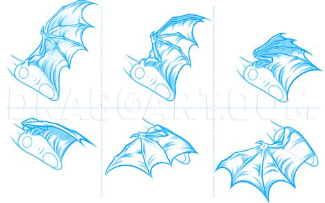 How To Draw Dragon Wings Step By Step Drawing Guide By Dawn In 2023