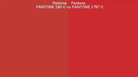 Pantone 180 C Vs Pantone 1797 C Side By Side Comparison