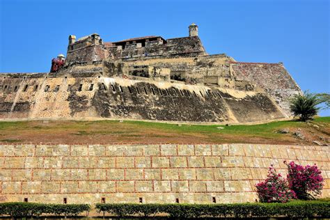 Outer Wall Of Castillo San Felipe De Barajas In Cartagena Colombia