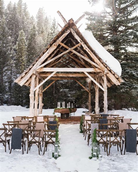 A Magical Winter Wedding At A Rustic Chic Resort Outdoor Winter