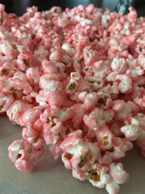 Pink Popcorn Recipe Pink Popcorn Diy Popcorn Caramel Popcorn