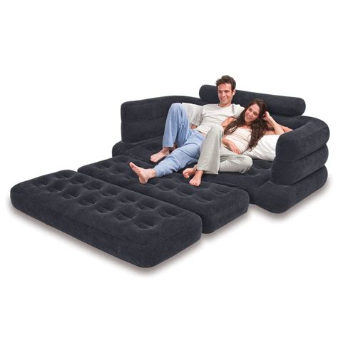 Sofa beds are one of the necessities of the urban interior planning, as they are smart pieces of space saving sleeping arrangements, which would always serve you in an emergency. Camping Inflatable Pull Out Sofa Sleeper Mattress Queen ...