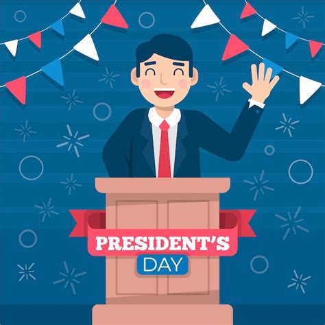 Free Vector Flat Presidents Day Illustration