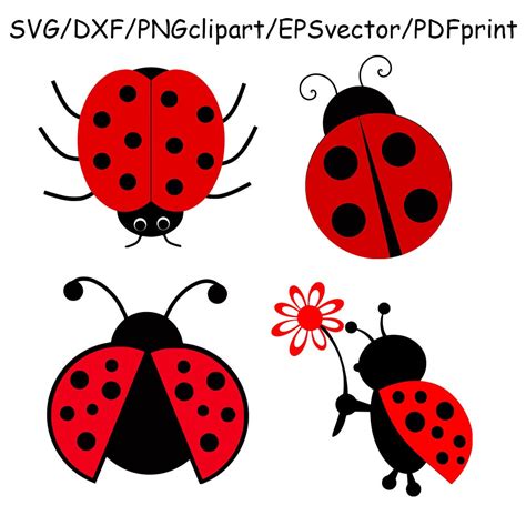 Ladybug Svg Ladybug Dxf Ladybug Clipart Cut File Cricut