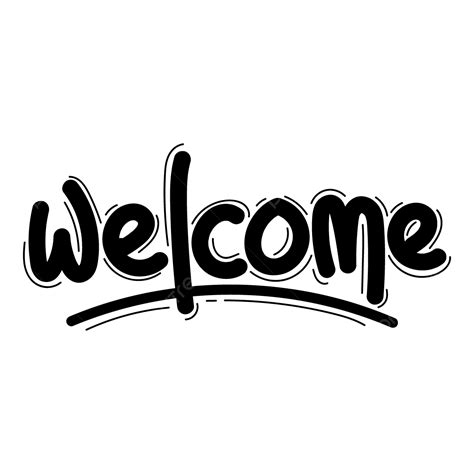 Black Welcome Text Vector Black Welcome Text Png And Vector With