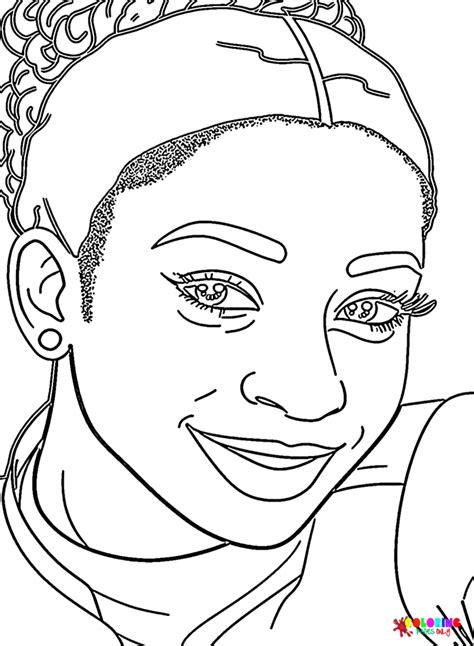 Simone Biles Coloring Pages Printable For Free Download