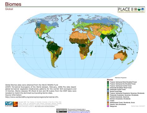 Global Biomes Global Biomes Data Were Obtained From Wwf Flickr