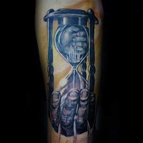 30 Broken Hourglass Tattoo Designs For Men Time Ink Ideas