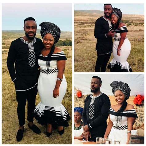 Xhosa Couple In Umbhaco Styled Traditional Wedding Attire Clipkulture