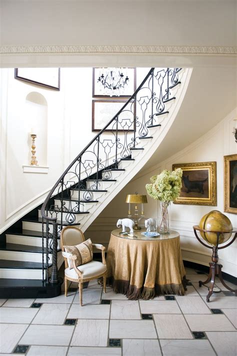 A porch remodel can be a big job, so why not take the time to make the stairs something really special too? winding-curved-stair-case-elegant-deocr-marble-floor-foyer ...