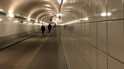 The 426 m (1,398 ft) long tunnel was a technical sensation; Old Elbe Tunnel, Hamburg | Old Elbe Tunnel or St. Pauli ...