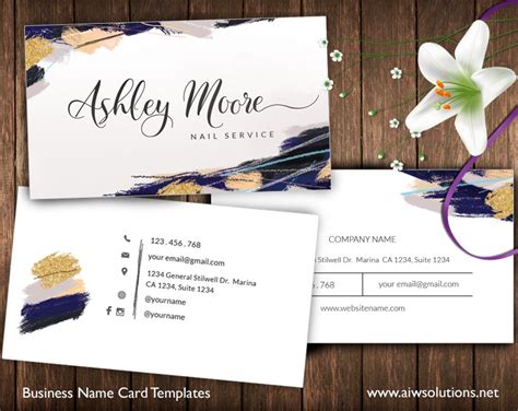 Hoping to reinvent yourself or just planning to be a bit more casual? Abstract name card-id37 ~ Business Card Templates ~ Creative Market