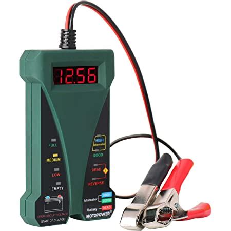 Amazon Com MOTOPOWER MP E V Digital Car Battery Tester Voltmeter And Charging System