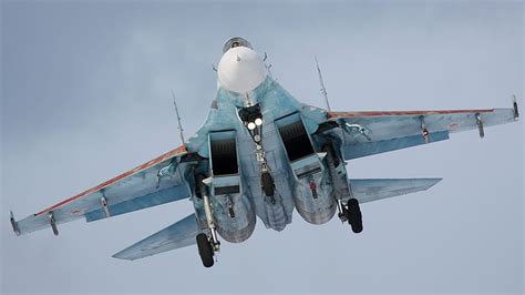 Su 27 Flanker Landing Aeronaves 27 Aterrizaje Rusia Flanker Jet