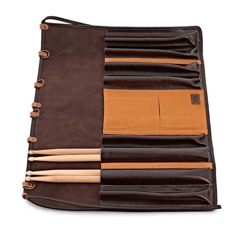 Whd Leather Drum Stick Bag With Canvas Carry Bag Na