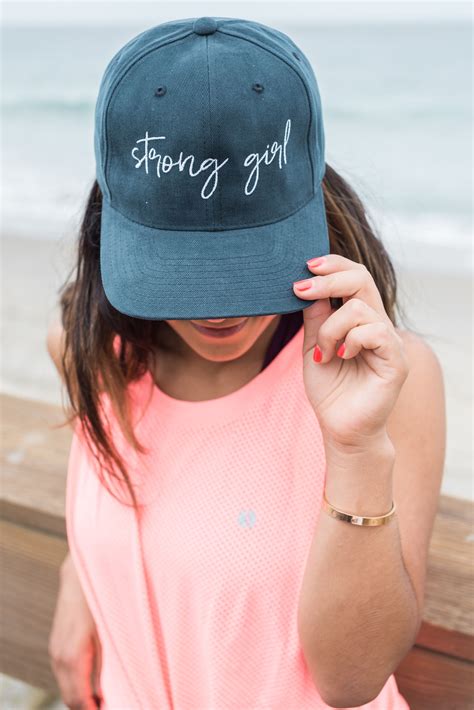 Strong Girl Hat Baseball Cap Positive Vibes! Strong Body. Strong Mind. Strong Girl. Healthy 