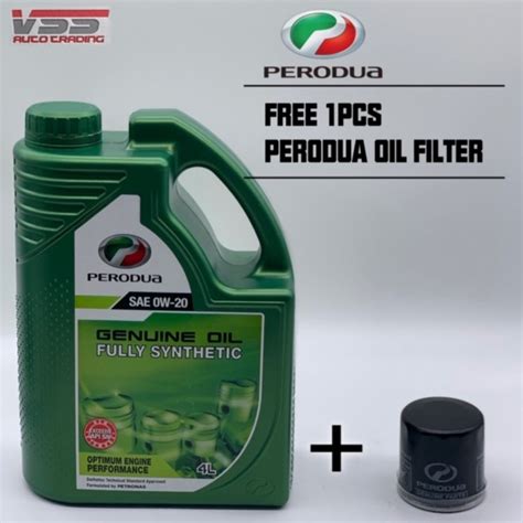 Additive, base oil, complex agent, extreme pressure, inhibitors. Perodua engine oil 0w20 Fully Synthetic (4L) +Perodua ...