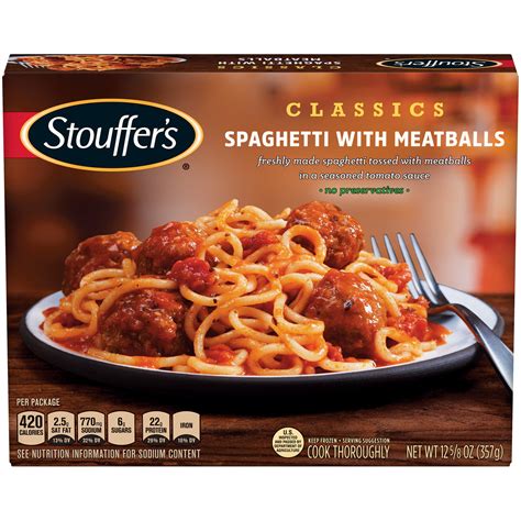 Stouffers Classics Spaghetti With Meatballs Frozen Meal 12 58 Oz