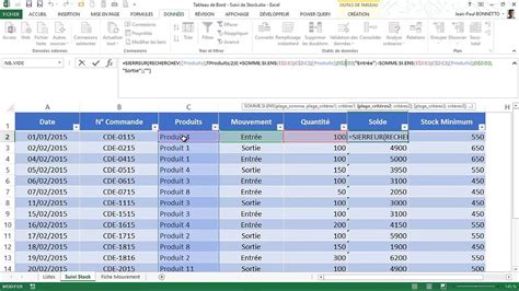 Excel Créer Tableau de Bord de suivi de Stock Vidéo Dailymotion