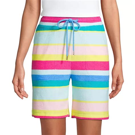 Petite Lands End Midrise Pull On Terry Shorts