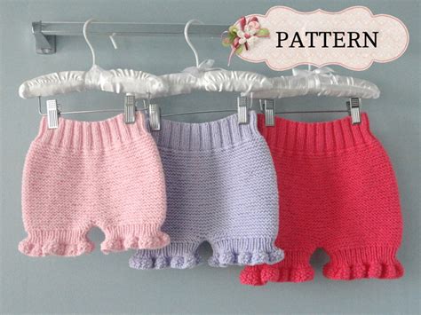 Knitting Pattern Diaper Cover Knitted Baby Bloomers Baby Pants Etsy