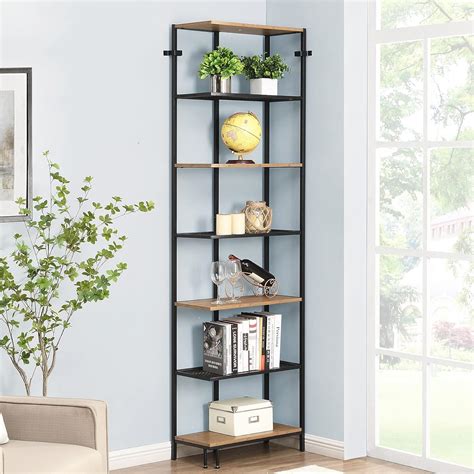 Buy Oandk Furniture 7 Tier Tall Coner Shelf Industrial Corner Bookshelf