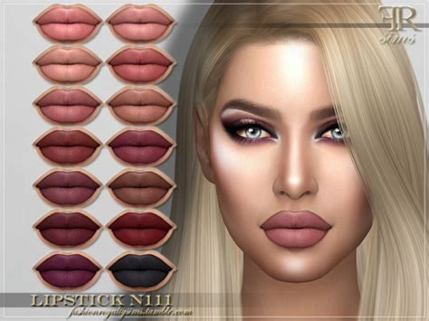 The Sims Resource Lipstick N111 By Fashionroyaltysims Sims 4 Downloads