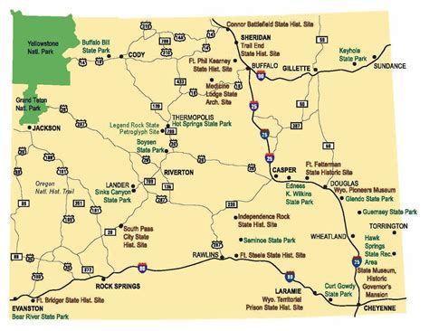 National Parks In Wyoming Map Cherry Hill Map