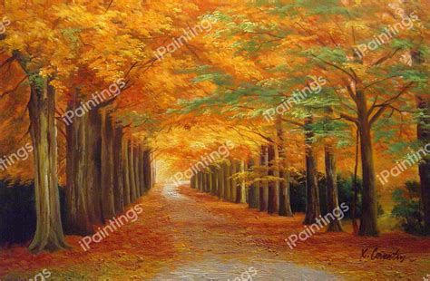 Autumn In The Forest Painting By Our Originals Reproduction